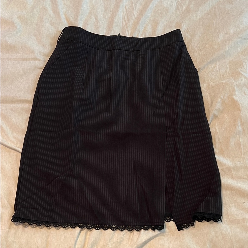 Cider Black Pinstripe Skirt